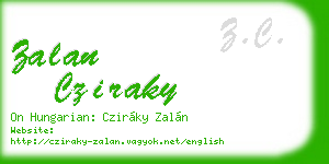 zalan cziraky business card