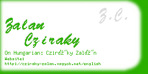zalan cziraky business card